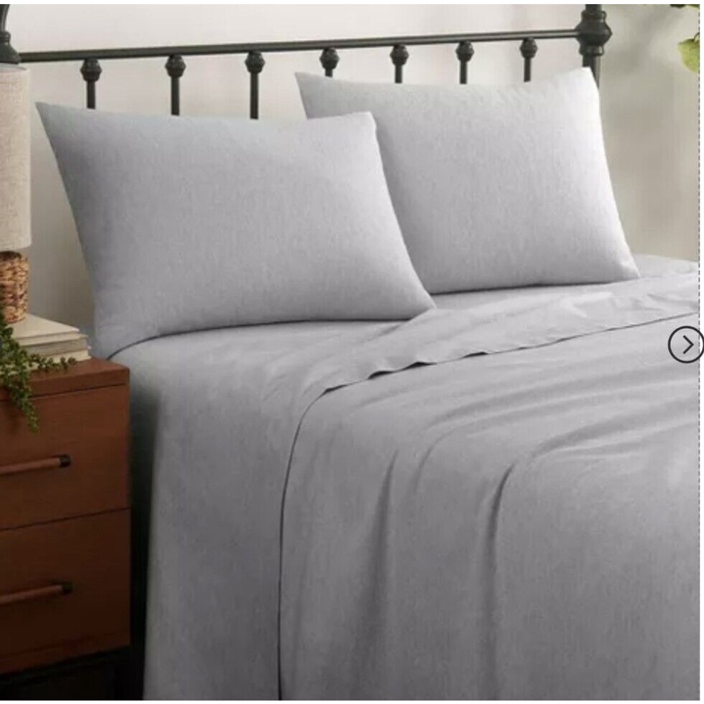 Queen Flannel Sheets Set Gray Deep pocket sheets Cotton flannel standard textile